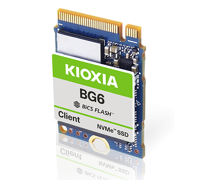 KIOXIA BG6 시리즈 클라이언트 SSD는 PCIe <sup>®</sup> 4.0 성능 및 경제성을 주류에 제공합니다.